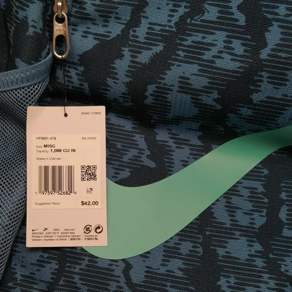 Nike Brasilia Kids Backpack 18L Armoury Navy Aegean Green Frost NWT